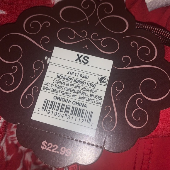 Knox Rose Womens Size XS Bonfire Red Smocked Pull On Lined Shorts - Picture 9 of 9